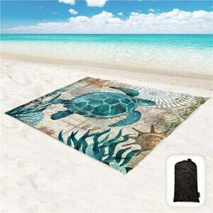 Oversized Sandproof Beach Blanket Waterproof Picnic Mat Travel Outdoor 95x80